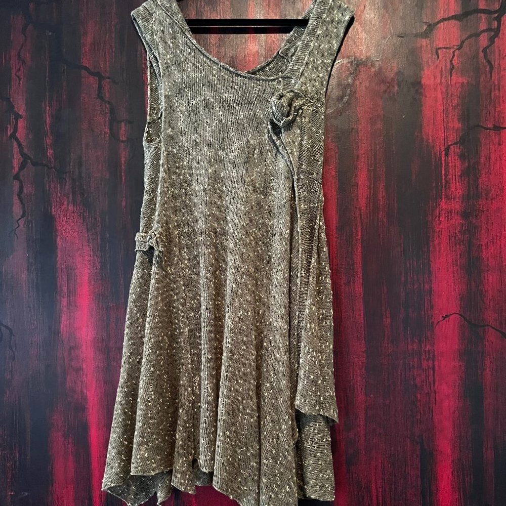 ZUZA BART Asymmetrical Boucle' Knit Lagenlook Over Dress Sz M